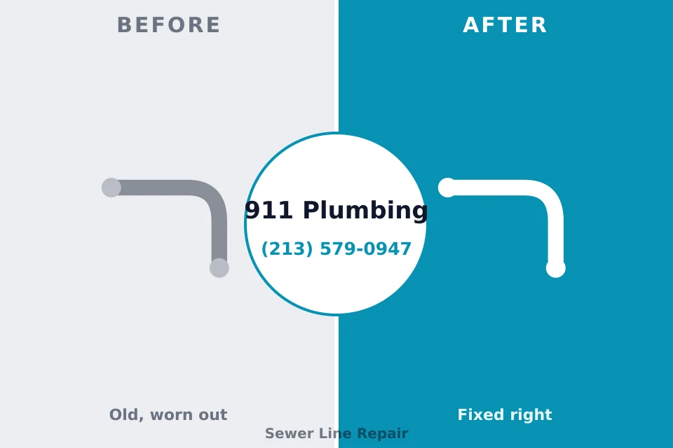 Before and after: plumbing company Penn State Erie, PA